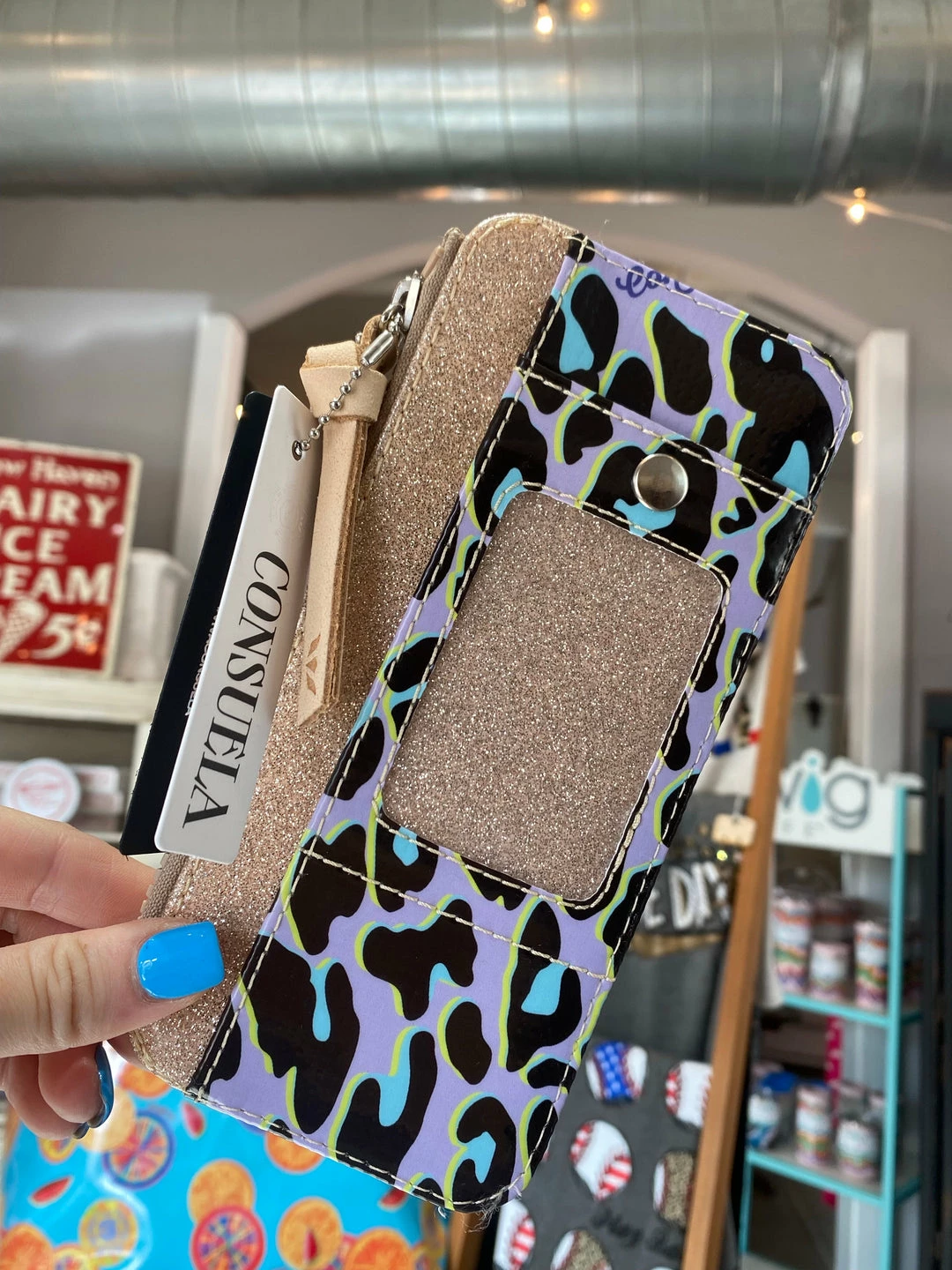 The Pink Leopard CONSUELA Card Organizer - Lavender Leopard 2 The Pink Leopard CONSUELA Card Organizer - Lavender Leopard