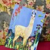 The Pink Leopard New Arrivals Floral Llama Tea Towel