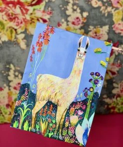 The Pink Leopard New Arrivals Floral Llama Tea Towel