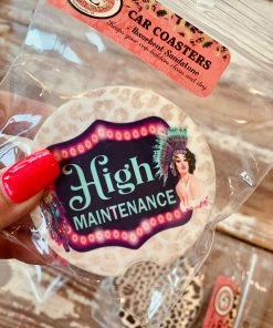 The Pink Leopard New Arrivals High Maintenance - Coasters