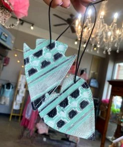 The Pink Leopard New Arrivals Turquoise/Black Combo Tooled Leather - Air Freshie