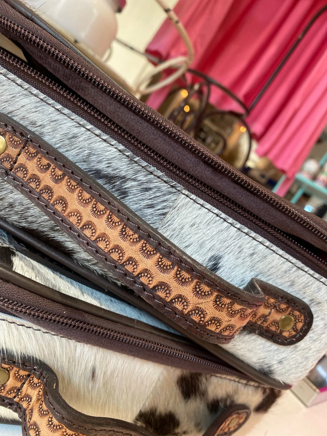 The Pink Leopard Tooled Leather / Cowhide Jewelry Case New Arrivals 7 The Pink Leopard Tooled Leather / Cowhide Jewelry Case New Arrivals