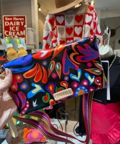 The Pink Leopard CONSUELA - Uptown Crossbody - Black Swirly New Arrivals