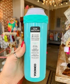 The Pink Leopard Turquoise Corkcicle Slim Arctican Koozie New Arrivals