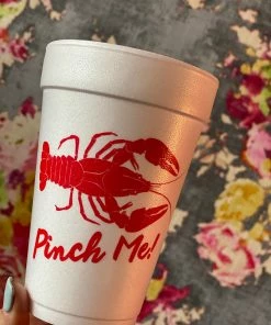 The Pink Leopard New Arrivals Crawfish Cups - Pinch Me - Styrofoam Sleeve Of 10