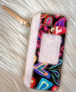 The Pink Leopard CONSUELA Card Organizer - Black Swirly New Arrivals