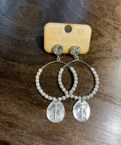 The Pink Leopard Pink Panache - The BB - Silver Earrings