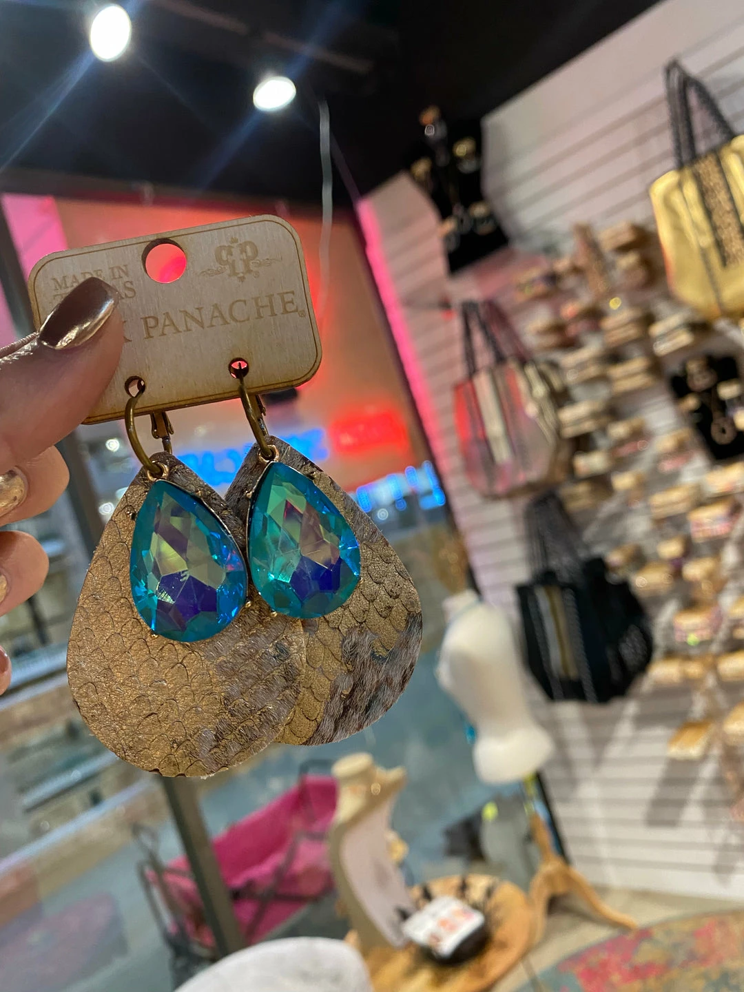 The Pink Leopard New Arrivals PINK PANACHE - SNAKESKIN LOVE EARRINGS 1 The Pink Leopard New Arrivals PINK PANACHE - SNAKESKIN LOVE EARRINGS