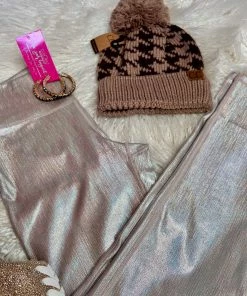 The Pink Leopard New Arrivals Look Cute Feel Good - Jaci Shimmer Leggings