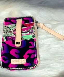 The Pink Leopard CONSUELA Card Organizer - PEBBLES