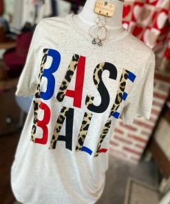 The Pink Leopard New Arrivals BASEBALL - Leopard TEE