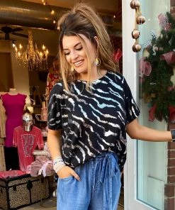 The Pink Leopard Zebra Sequin Shirt New Arrivals