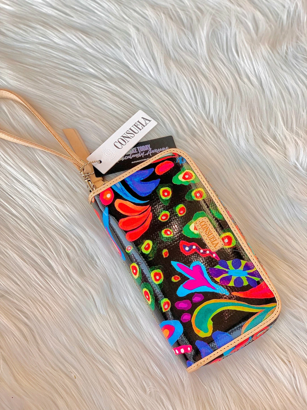 The Pink Leopard New Arrivals CONSUELA - Wristlet Wallet - Black Swirly 2 The Pink Leopard New Arrivals CONSUELA - Wristlet Wallet - Black Swirly