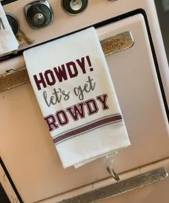 The Pink Leopard New Arrivals Howdy Let’s Get Rowdy - Tea Towel