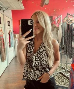 The Pink Leopard Tie Front Leopard Top New Arrivals 5 The Pink Leopard Tie Front Leopard Top New Arrivals