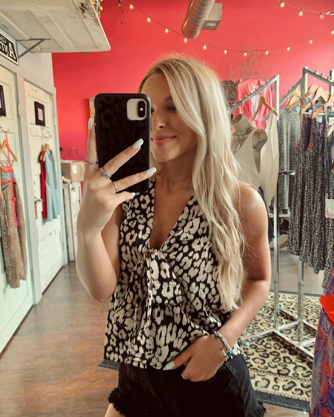 The Pink Leopard Tie Front Leopard Top New Arrivals 3 The Pink Leopard Tie Front Leopard Top New Arrivals