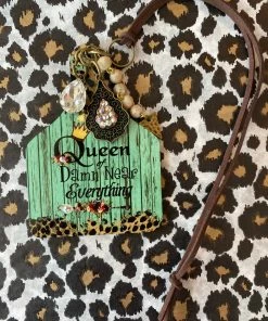 The Pink Leopard Queen Cow Tag (Car Charm) New Arrivals