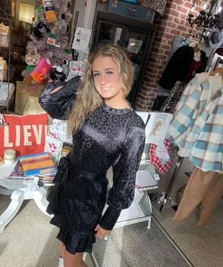 The Pink Leopard Silky Leopard Dress-Madison New Arrivals