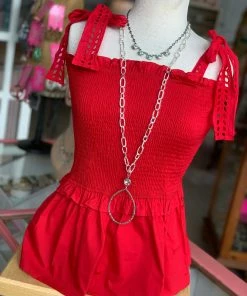 The Pink Leopard New Arrivals Sassy Red Top