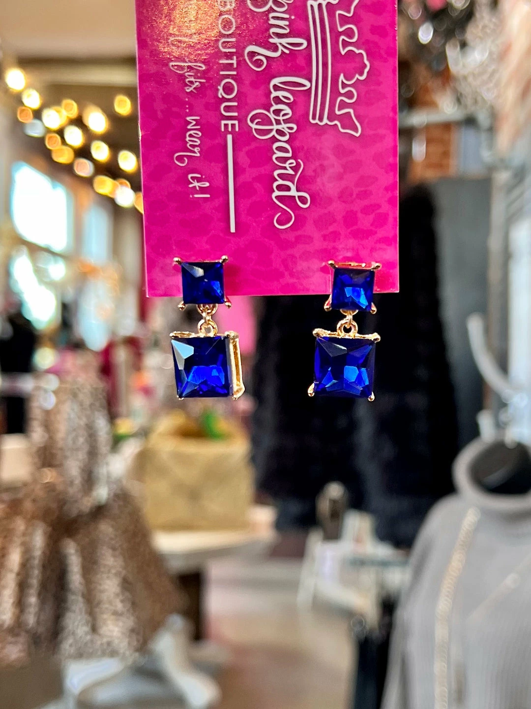 The Pink Leopard Kaylee Gem Earring 1 The Pink Leopard Kaylee Gem Earring