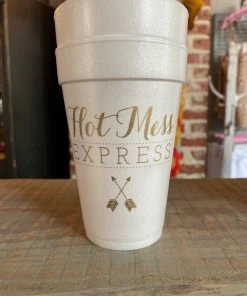 The Pink Leopard Hot Mess Express Styrofoam Cups - Sleeve Of 10 New Arrivals