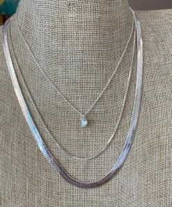 The Pink Leopard New Arrivals Silver Layering Set