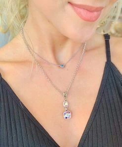 The Pink Leopard PINK PANACHE - Double Stone Dream - Silver/AB Stones