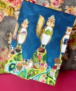 The Pink Leopard Friendly Squirrels Tea Towel New Arrivals