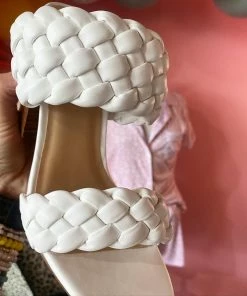 The Pink Leopard Braided Babe Heels New Arrivals