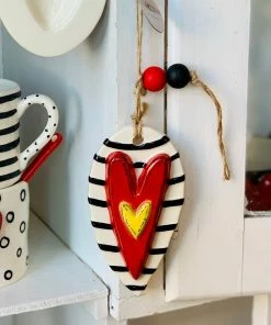 The Pink Leopard Heart Ornamets