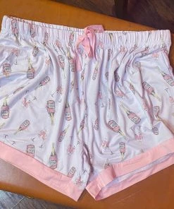 The Pink Leopard Champagne Dream - PJ Shorts