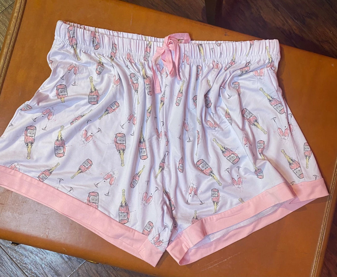 The Pink Leopard Champagne Dream - PJ Shorts 1 The Pink Leopard Champagne Dream - PJ Shorts