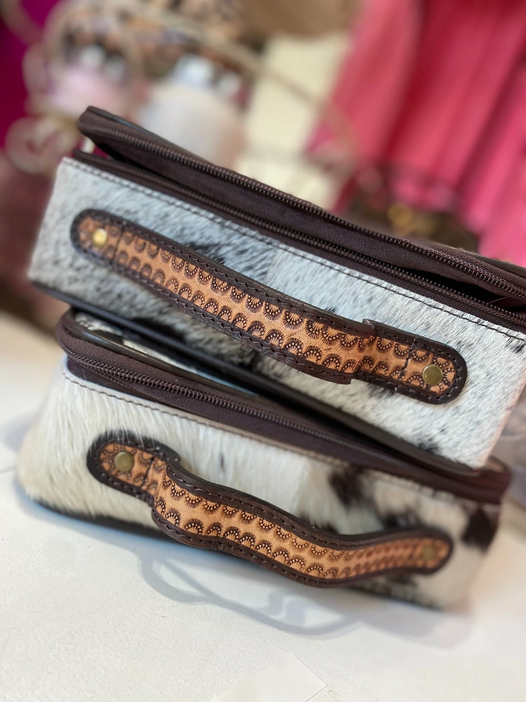 The Pink Leopard Tooled Leather / Cowhide Jewelry Case New Arrivals 8 The Pink Leopard Tooled Leather / Cowhide Jewelry Case New Arrivals