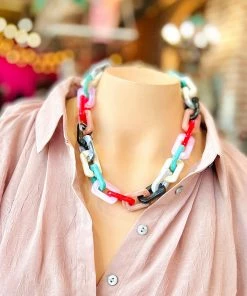 The Pink Leopard Link Me Up Necklace New Arrivals