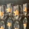 The Pink Leopard New Arrivals Gold Star & Gold Texas - Set Of 4 Stemless Wine