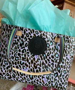 The Pink Leopard CONSUELA- Lavender Leopard Purse