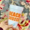 The Pink Leopard Beach Please Styrofoam Cups - Sleeve Of 10