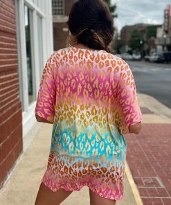 The Pink Leopard Leopard Party Kimono New Arrivals