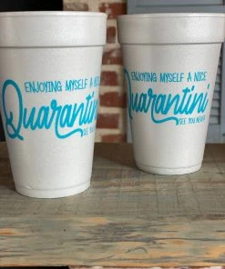 The Pink Leopard Quarantini Styrofoam Cups - Sleeve Of 10