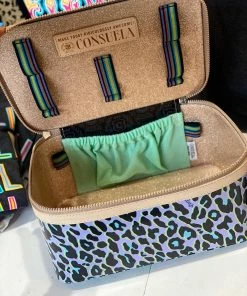 The Pink Leopard New Arrivals CONSUELA - Train Case - Lavender Leopard