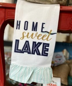 The Pink Leopard Home Sweet Lake Towel