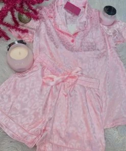 The Pink Leopard New Arrivals Diva Leopard PJ Set (Sold As A Set)