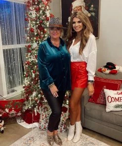 Apparel Red Leather Skirt