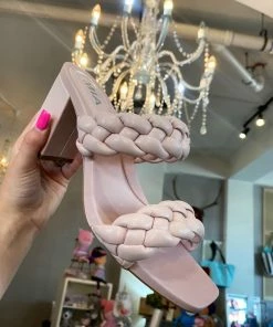 The Pink Leopard Blush Braided Wedge New Arrivals