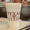 The Pink Leopard Texas State - Styrofoam Cups - Sleeve Of 10