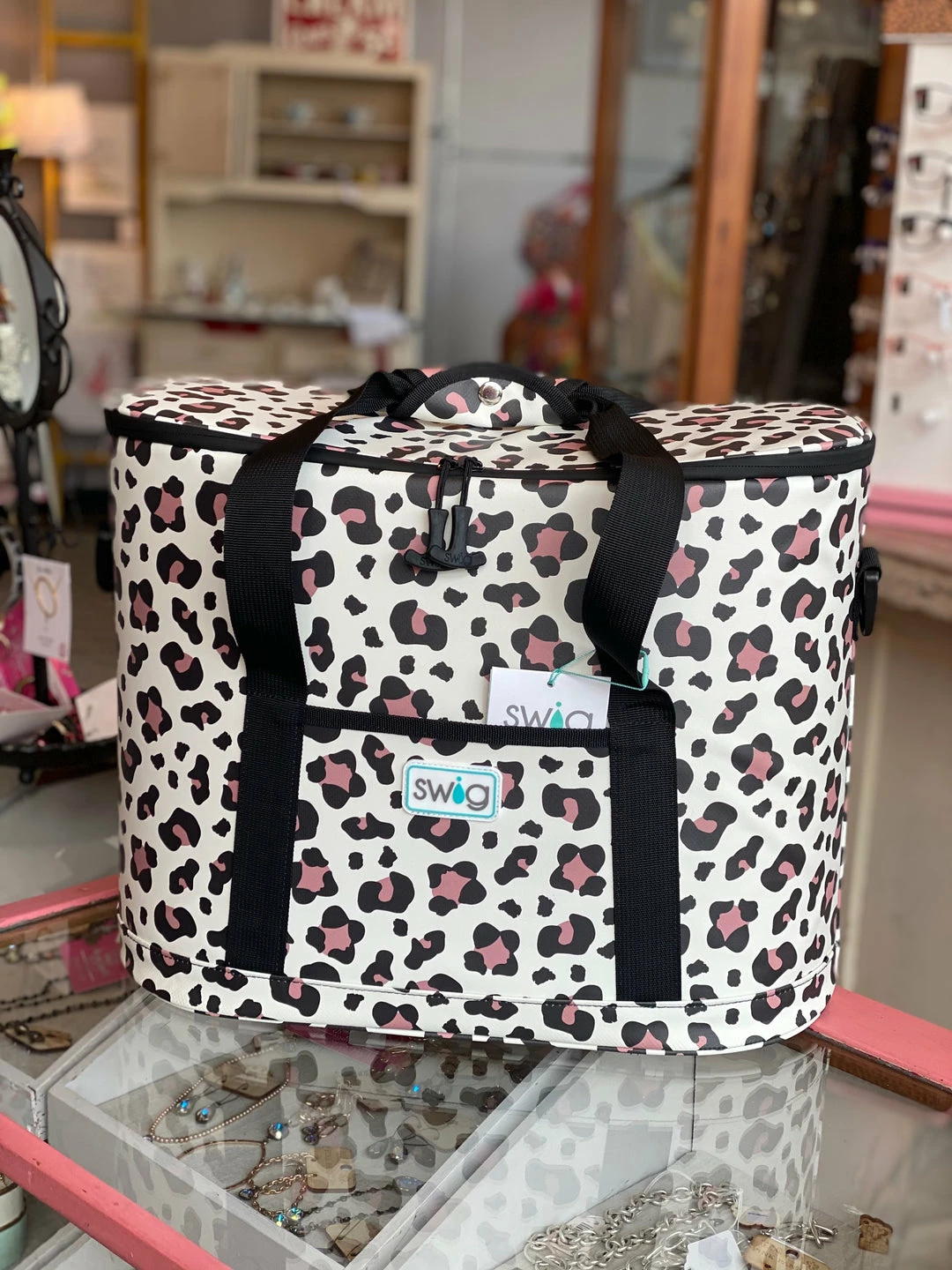 The Pink Leopard Luxy Leopard Family Cooler Tote - SWIG New Arrivals 1 The Pink Leopard Luxy Leopard Family Cooler Tote - SWIG New Arrivals