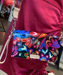 The Pink Leopard CONSUELA - Uptown Crossbody - Black Swirly New Arrivals