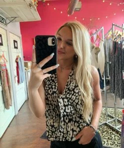 The Pink Leopard Tie Front Leopard Top New Arrivals