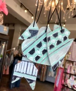 The Pink Leopard New Arrivals Turquoise/Black Combo Tooled Leather - Air Freshie