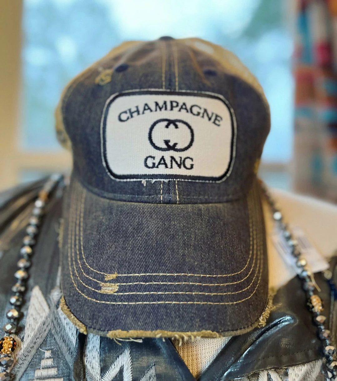 The Pink Leopard New Arrivals CHAMPAGNE GANG Cap 1 The Pink Leopard New Arrivals CHAMPAGNE GANG Cap